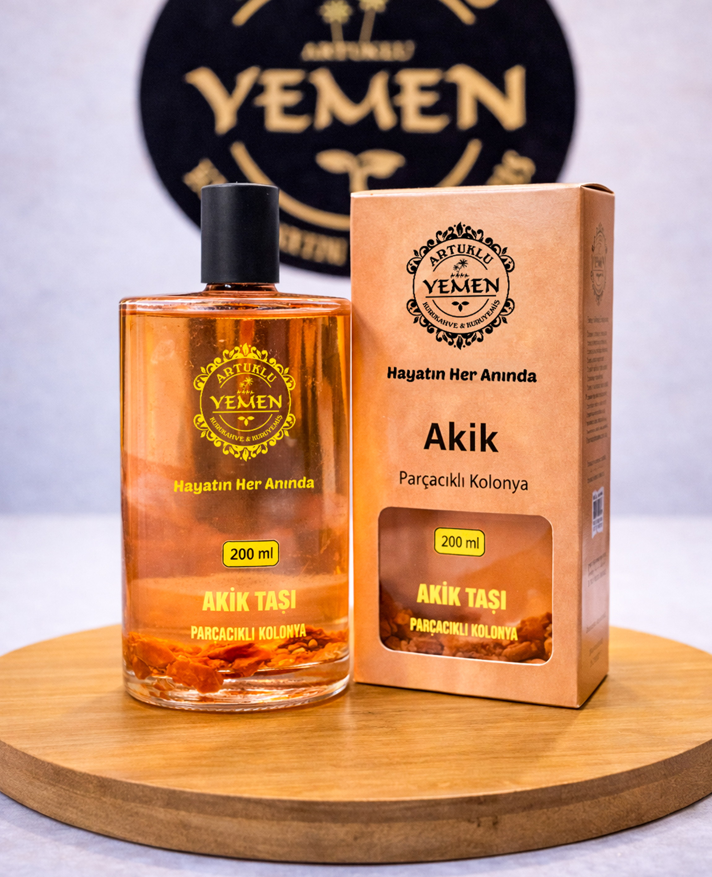 Akik Taşı Parçacıklı Kolonya 200 ML.